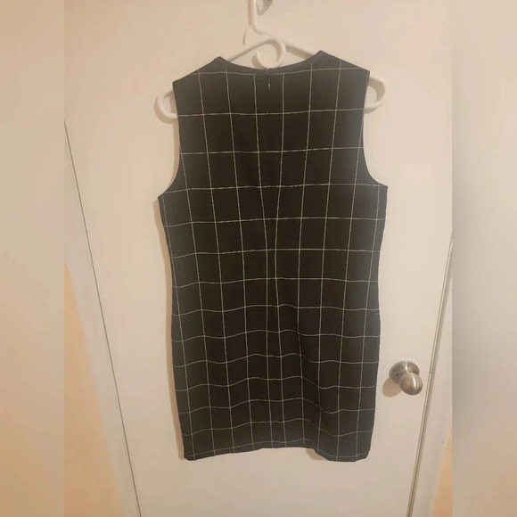 Lauren Ralph Lauren Womens Size 10 Black & White Dress Squares Pattern - Picture 2 of 5